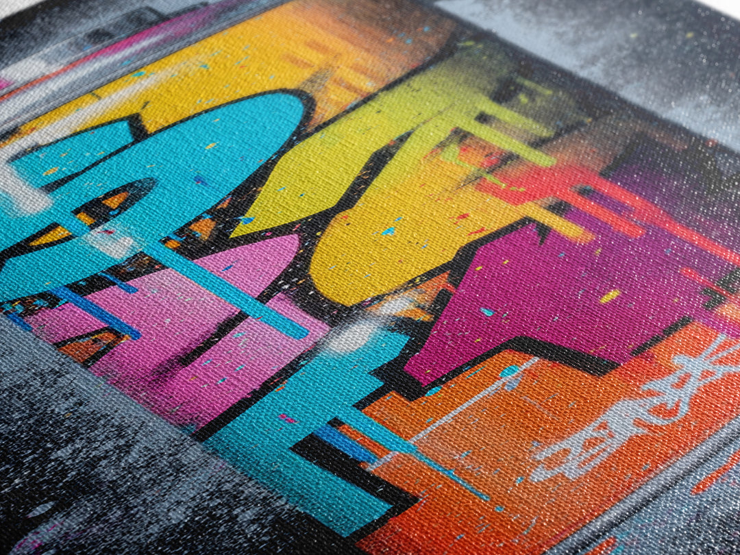 Spray Can Still Life Framed Canvas Print, Graffiti Art, Bedroom Decor, Living Room Decor, Fine Art, Street, Gallery Decor, GRF-1x3-64