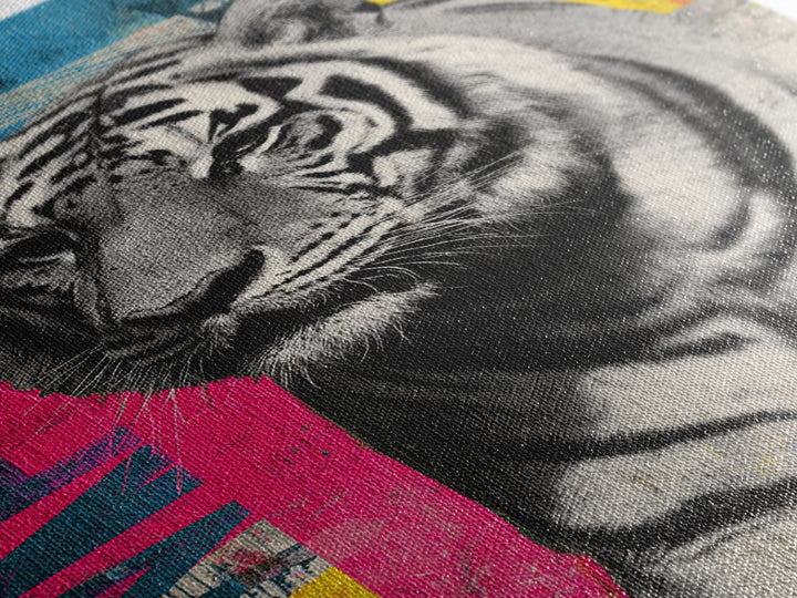 Urban Tiger Portrait Canvas Print, Graffiti Art, Canvas, Living Room Decor, Fine Art, Street, Abstract Wall Art, 3d Wall Art, GRF-2x3-35