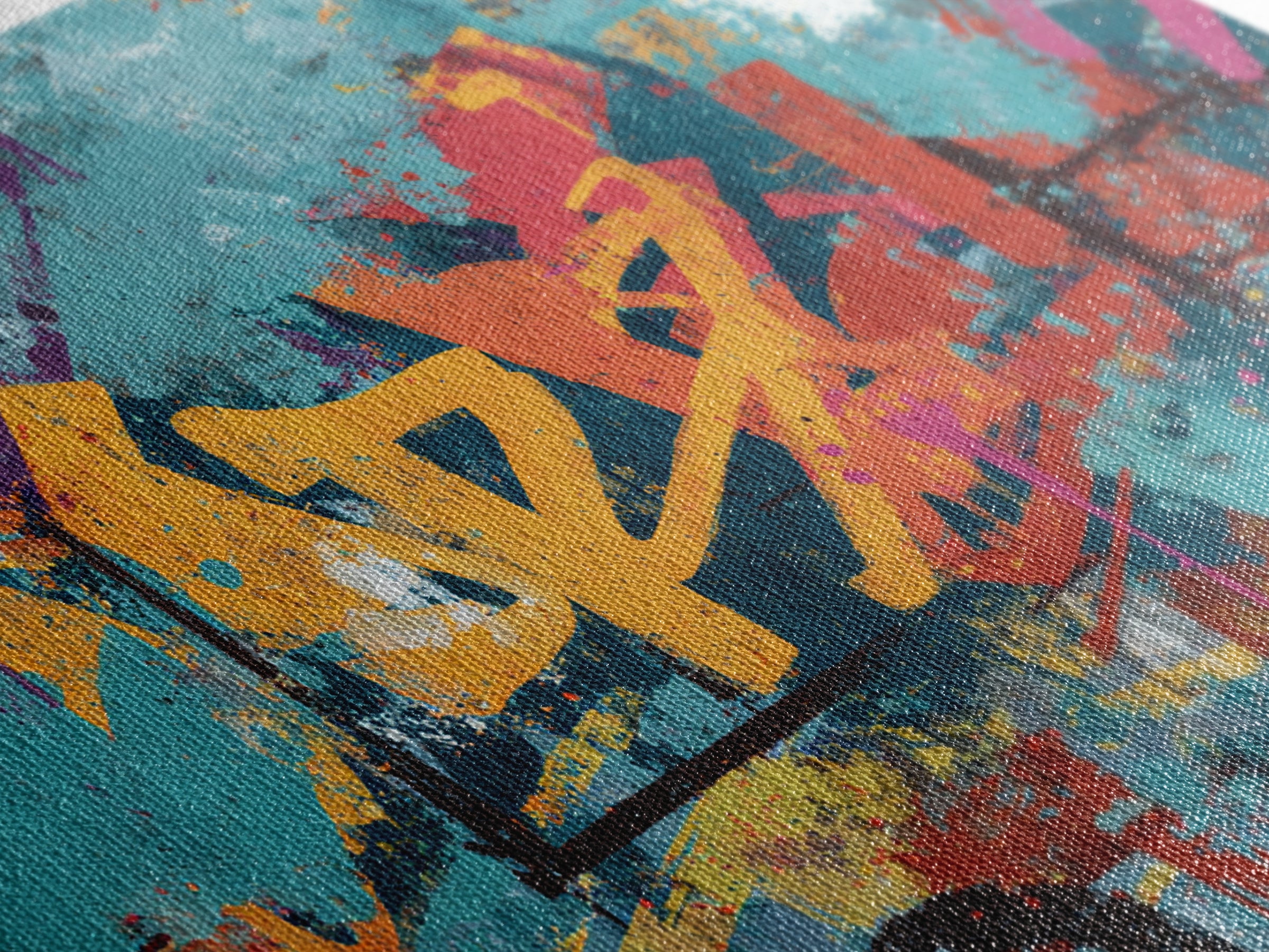 Wildstyle Arrows and Loops as Abstraction Canvas Print, Graffiti Art, Canvas, Living Room Decor, Abstract Art, Street, GRF-3x2-67