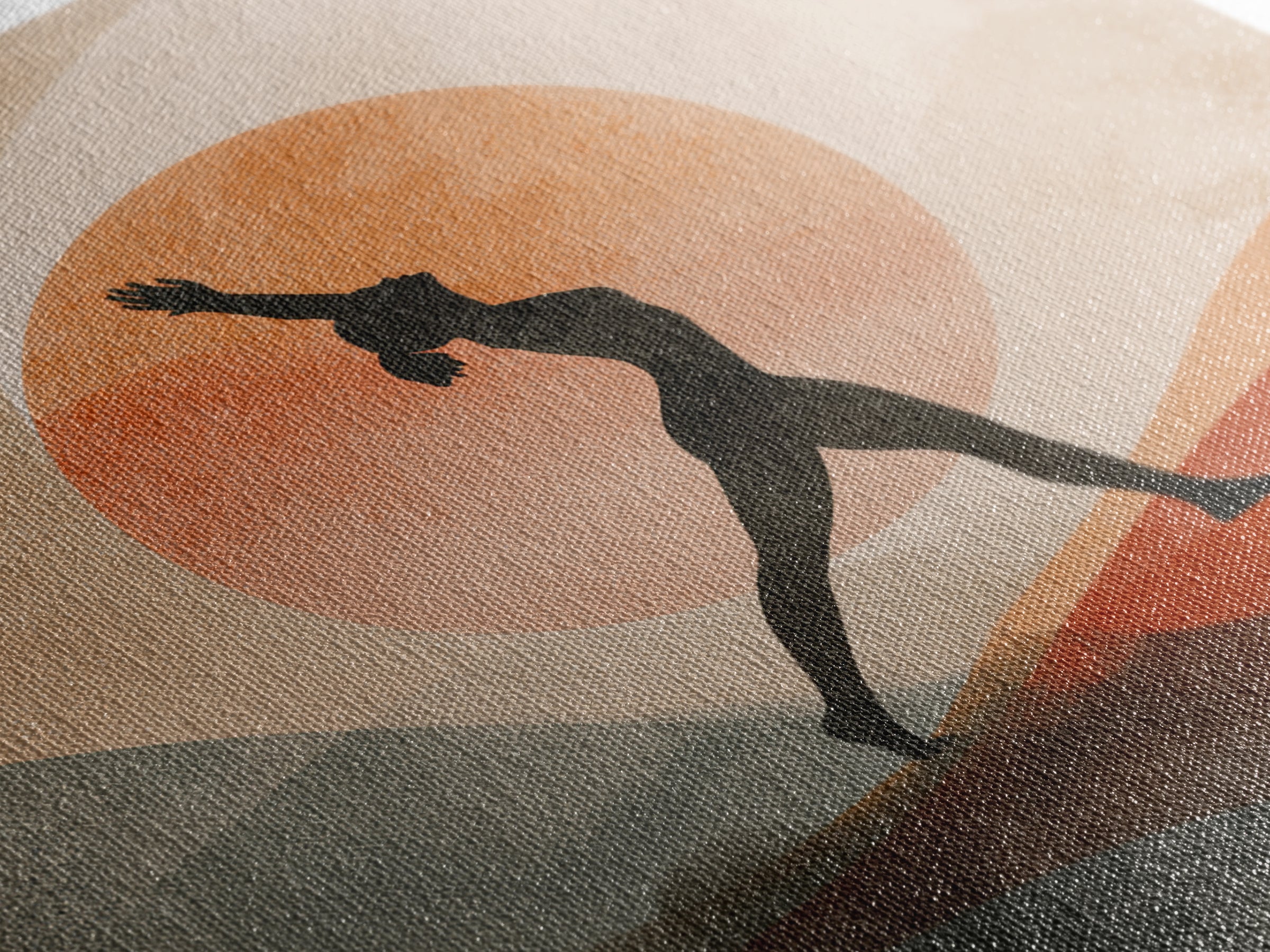 Fitness Woman Stretching Canvas Print, Gym Art, Luxury Decor, Gym Decor, Strength, Living Room Decor, Abstract Wall Art, GYM-1x1-69