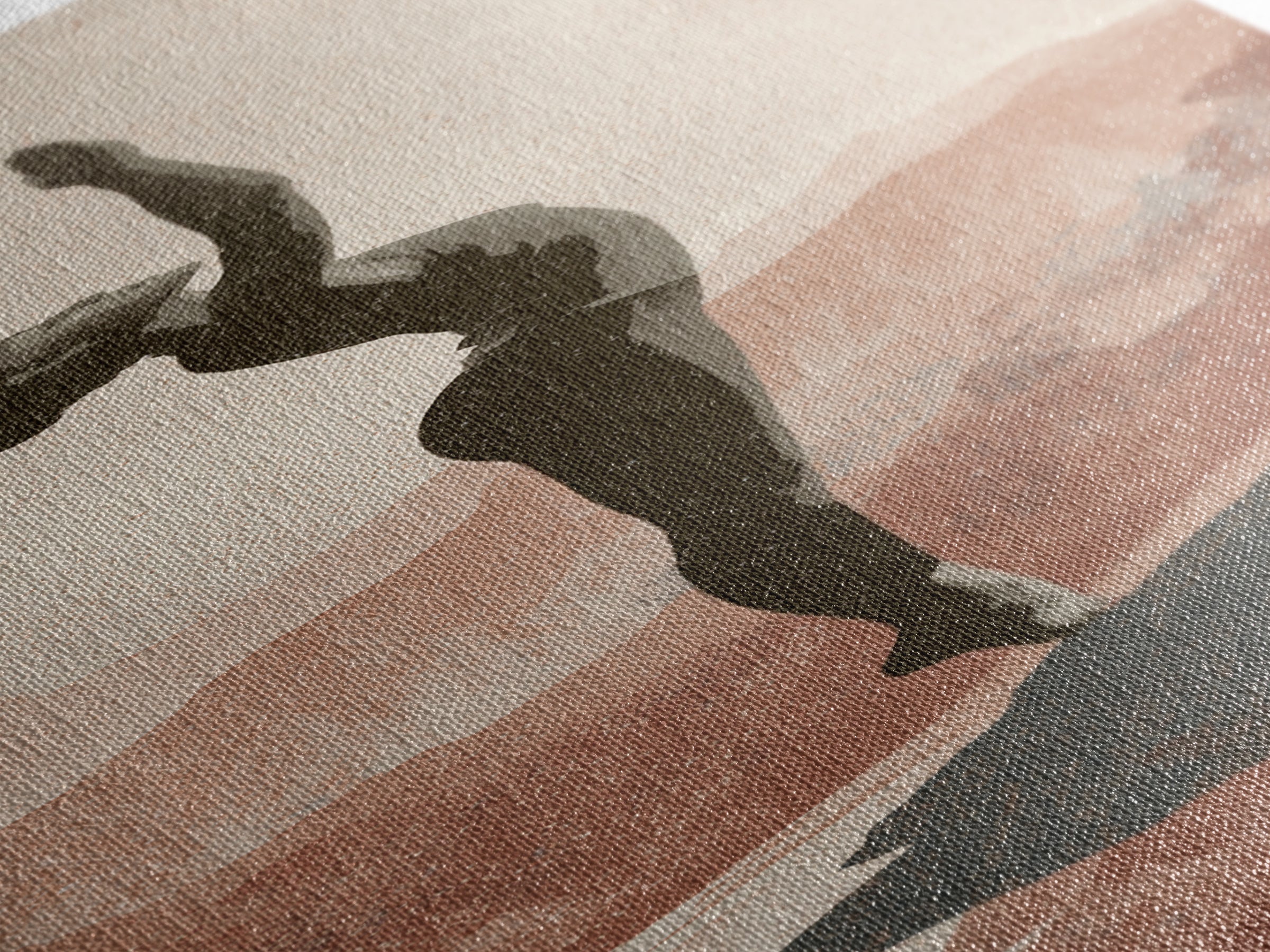 Runner on Mountain Ridge at Sunrise Canvas Print, Gym Art, Canvas Print, Gym Decor, Fine Art, Strength, Modern Home Decor, GYM-1x3-48