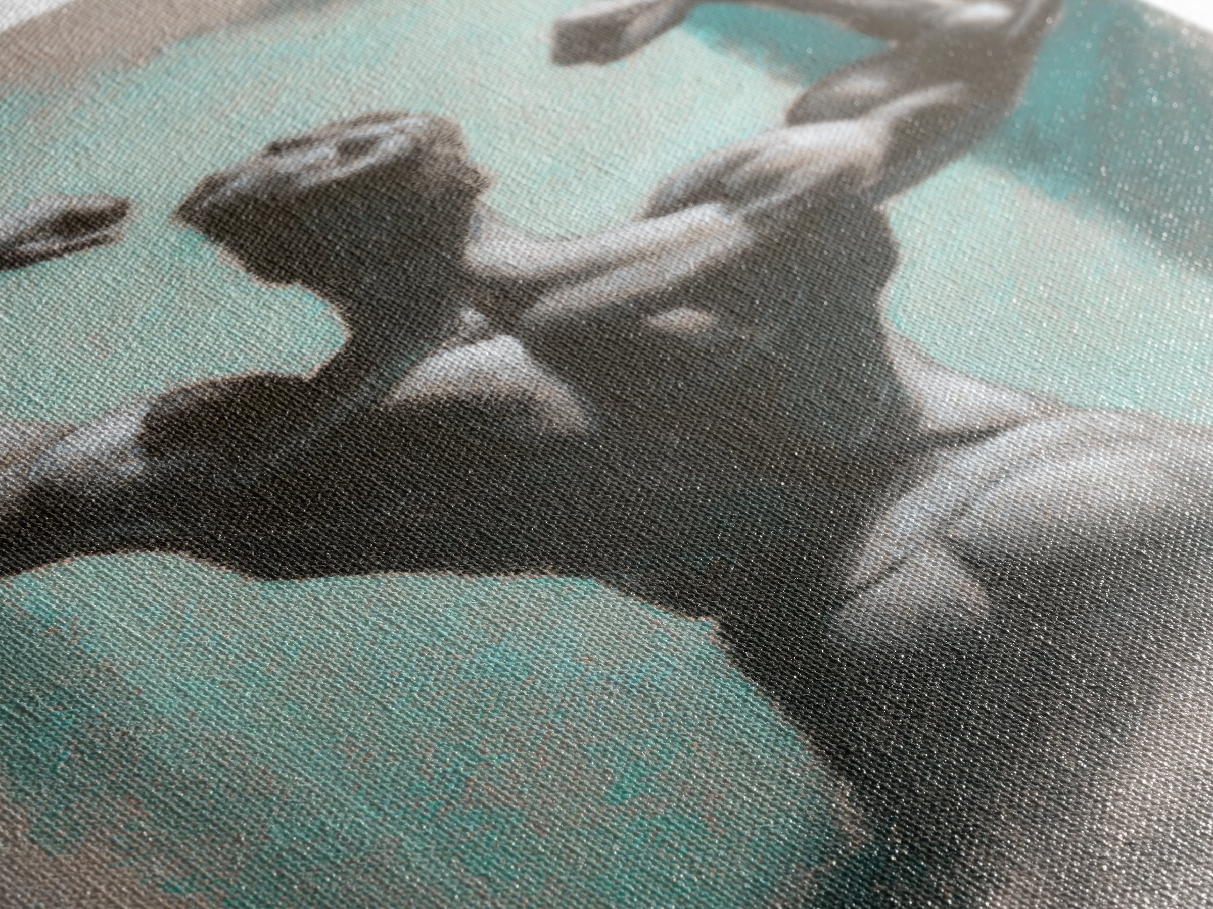 Bodybuilder Pose Rendered Framed Canvas Print, Gym Art, Living Room Decor, Gym Decor, Oil Painting, Strength, Sports Poster, GYM-2x3-12