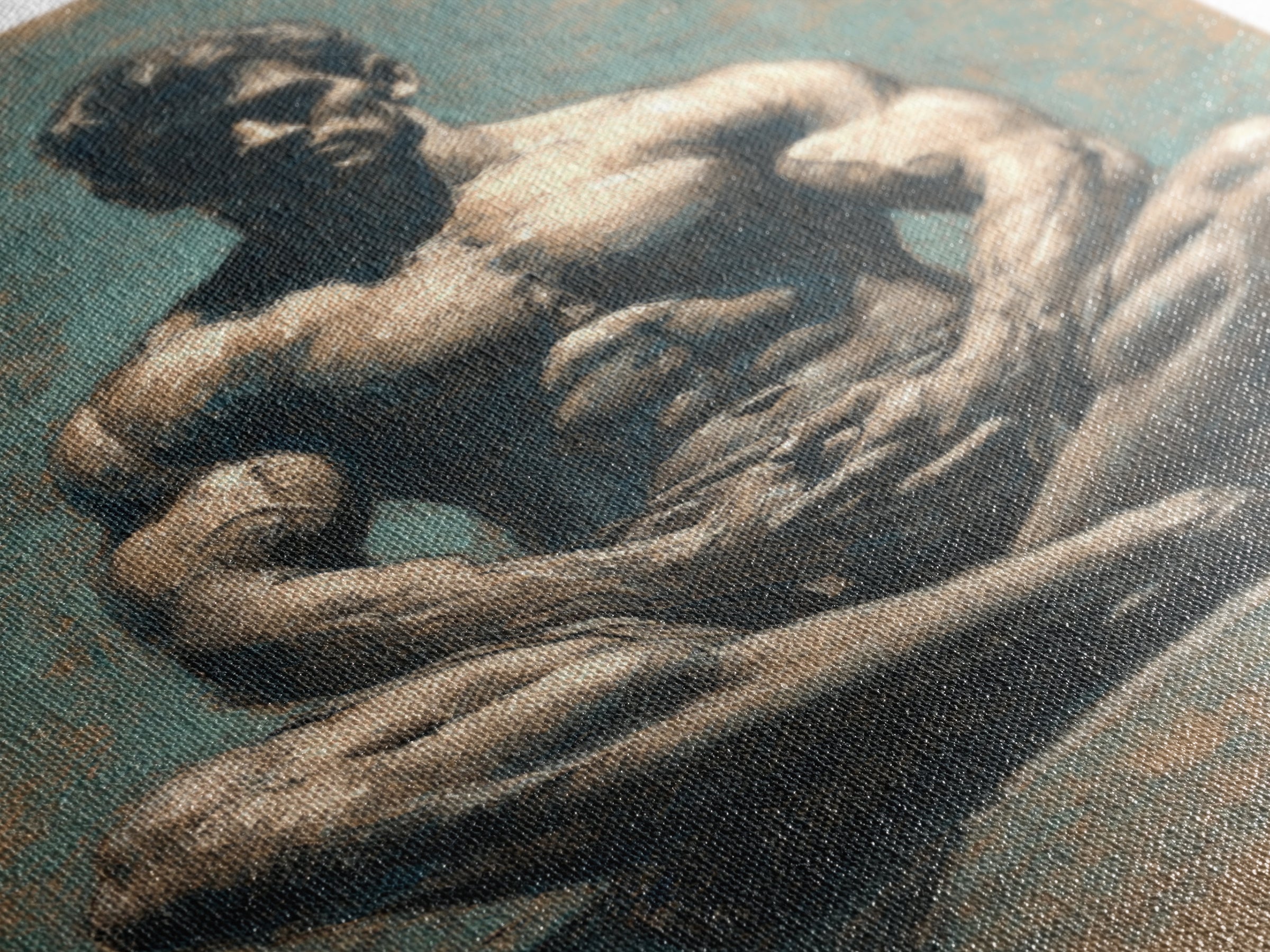 Bodybuilder Pose Rendered Framed Canvas Print, Gym Art, Bar Art, Gym Decor, Fine Art, Strength, Gym Sign, Motivational Art, GYM-2x3-60