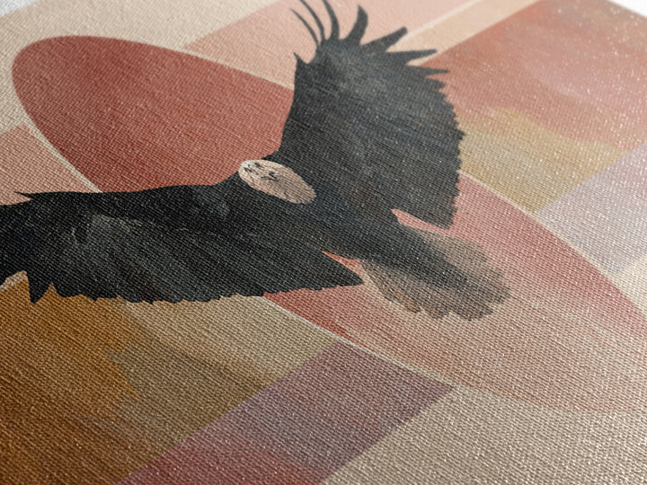 Eagle Soaring as Motivation Symbol Canvas Print, Gym Art, Wall Art, Gym Decor, Oil Painting, Strength, Man Cave Decor, GYM-3x1-88