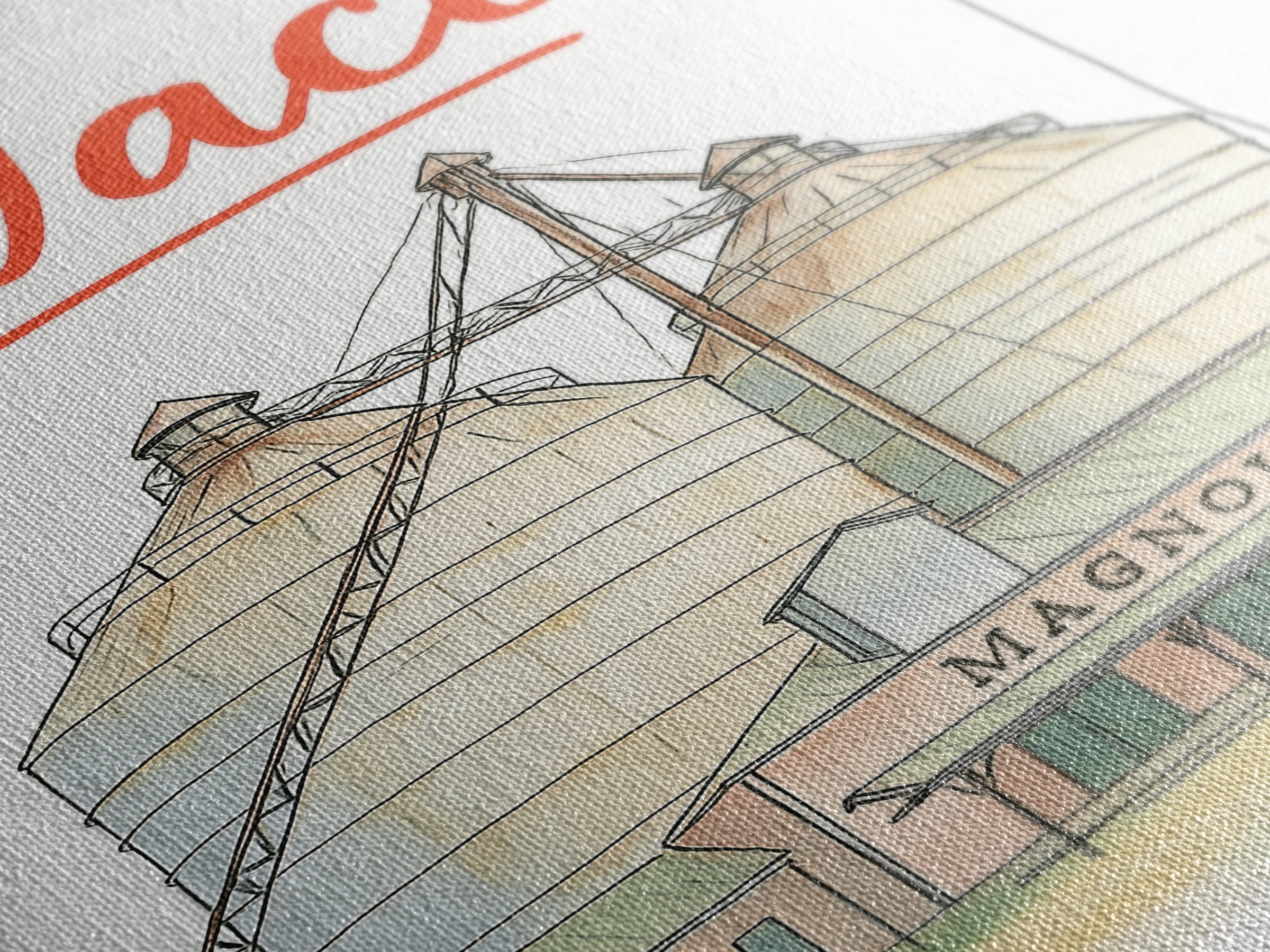 Waco Travel Poster, Canvas Print, Watercolor Urban Skyline Art, Waco Poster Print, City Art Print, Travel Wall Art, Gift For Travelers