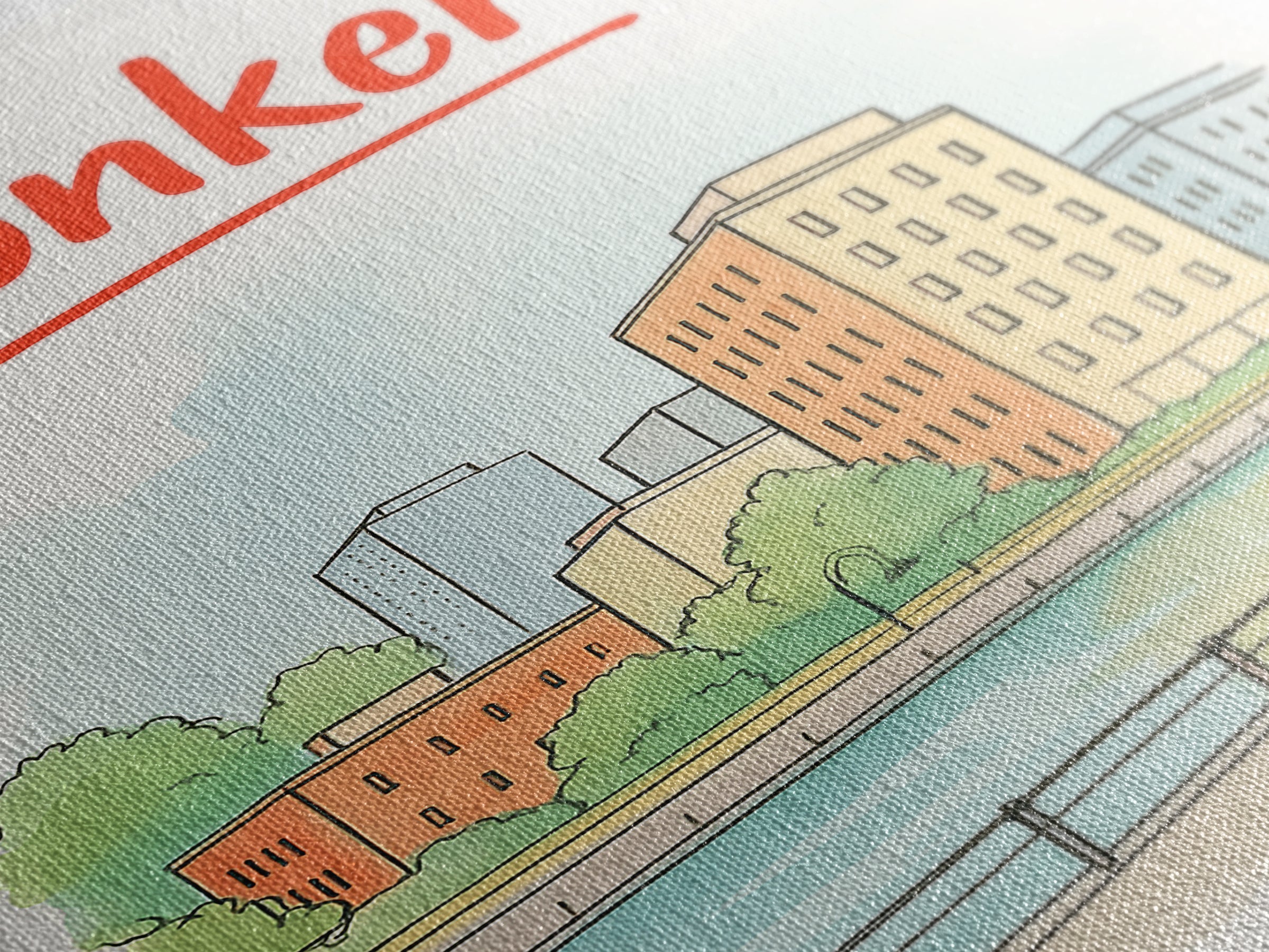 Yonkers Travel Poster, Canvas Print, Soft Sketch Travel Art, Yonkers City Art, City Travel Prints, Vintage Travel Art, Travel Poster Art