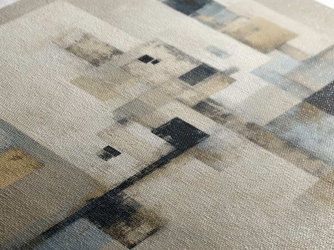 Sophisticated Neutral Abstract Framed Canvas Print, Hotel Art, Modern Decor, Hotel Decor, Abstract Art, Boutique, Poster, HOT-1x1-1