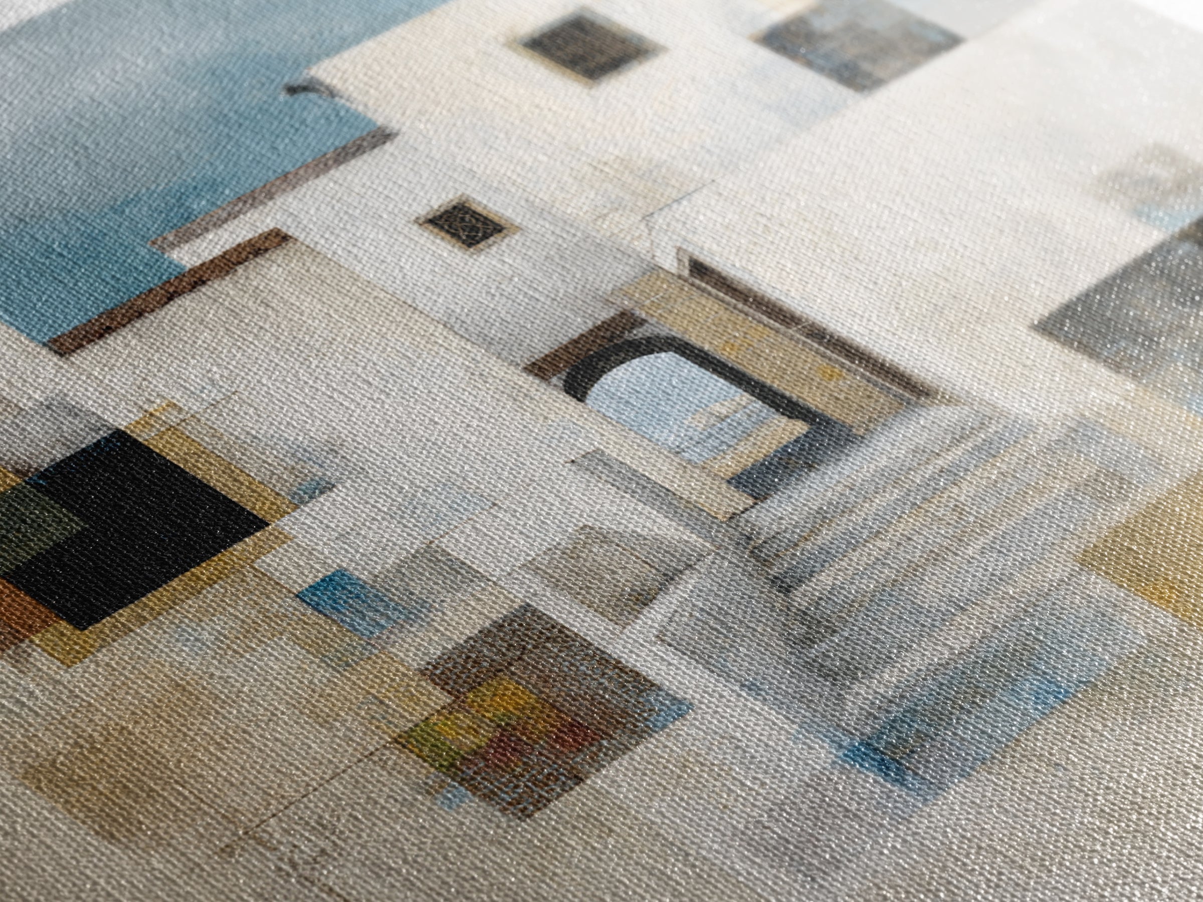 Mediterranean Terrace View Focused on Sea and Canvas Print, Hotel Art, Modern Wall Art, Hotel Decor, Fine Art, Boutique, HOT-1x1-35