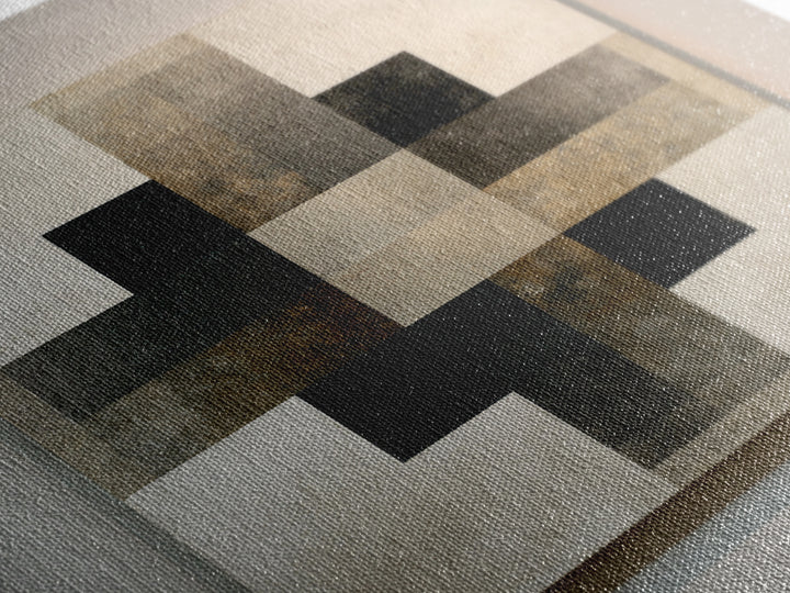 Modern Geometric Composition Framed Canvas Print, Hotel Art, Abstract Art, Hotel Decor, Fine Art, Boutique, Gallery Wall Art, HOT-1x1-7