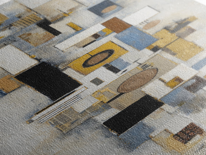 Gold Accented Abstract for Upscale Lobby Canvas Print, Hotel Art, Beach House Decor, Hotel Decor, Abstract Art, Boutique, HOT-1x3-1