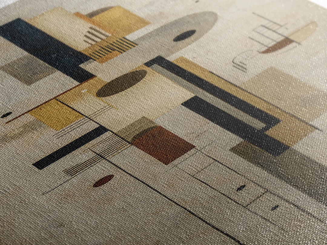 Modern Geometric Composition Framed Canvas Print, Hotel Art, Abstract Art, Hotel Decor, Fine Art, Boutique, Gallery Wall Art, HOT-1x3-19
