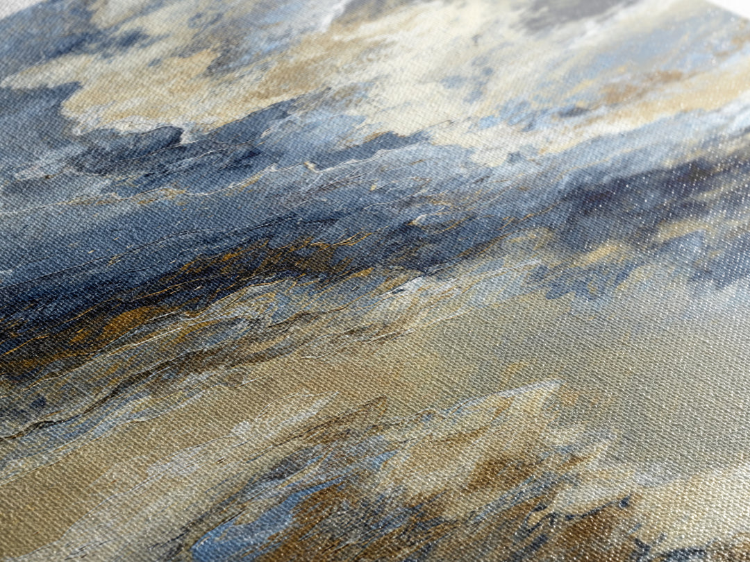 Soft Abstract Wave Forms Canvas Print, Hotel Art, Gallery Wall Set, Hotel Decor, Fine Art, Boutique, Textured Painting, HOT-1x3-22