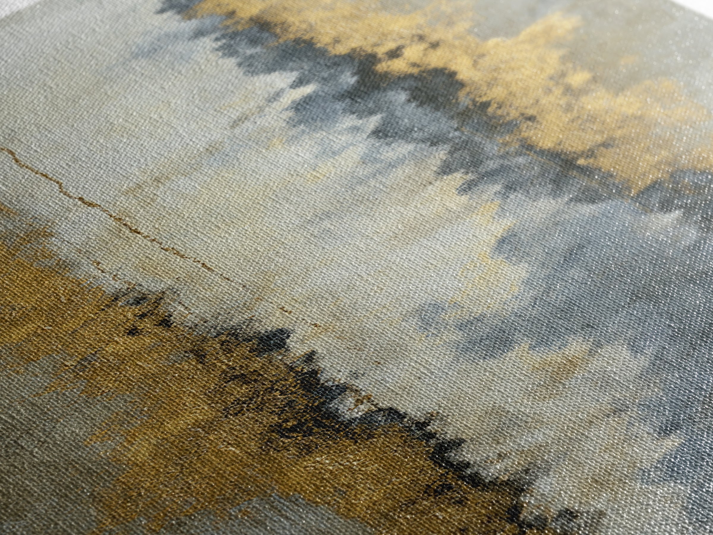 Gold Accented Abstract for Upscale Lobby Canvas Print, Hotel Art, Mid Century Modern, Hotel Decor, Abstract Art, Boutique, HOT-1x3-25