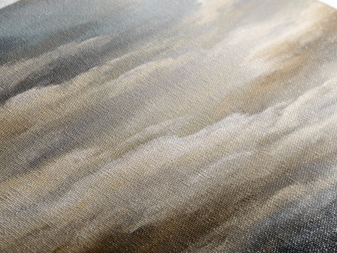 Large Cloudscape with Subtle Drama Framed Canvas Print, Hotel Art, Textured Painting, Hotel Decor, Fine Art, Boutique, HOT-1x3-29