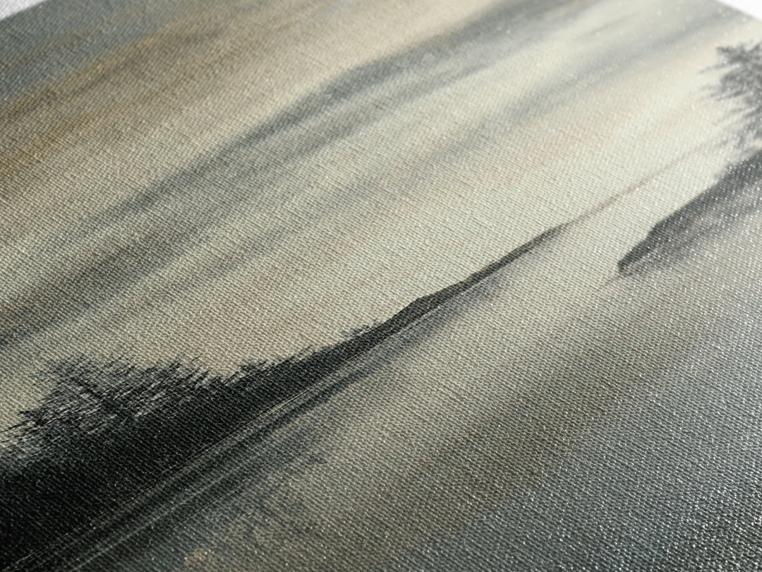 Luxury Monochrome Landscape Canvas Print, Hotel Art, Neutral Decor, Hotel Decor, Oil Painting, Boutique, Home Decor, Poster, HOT-1x3-42