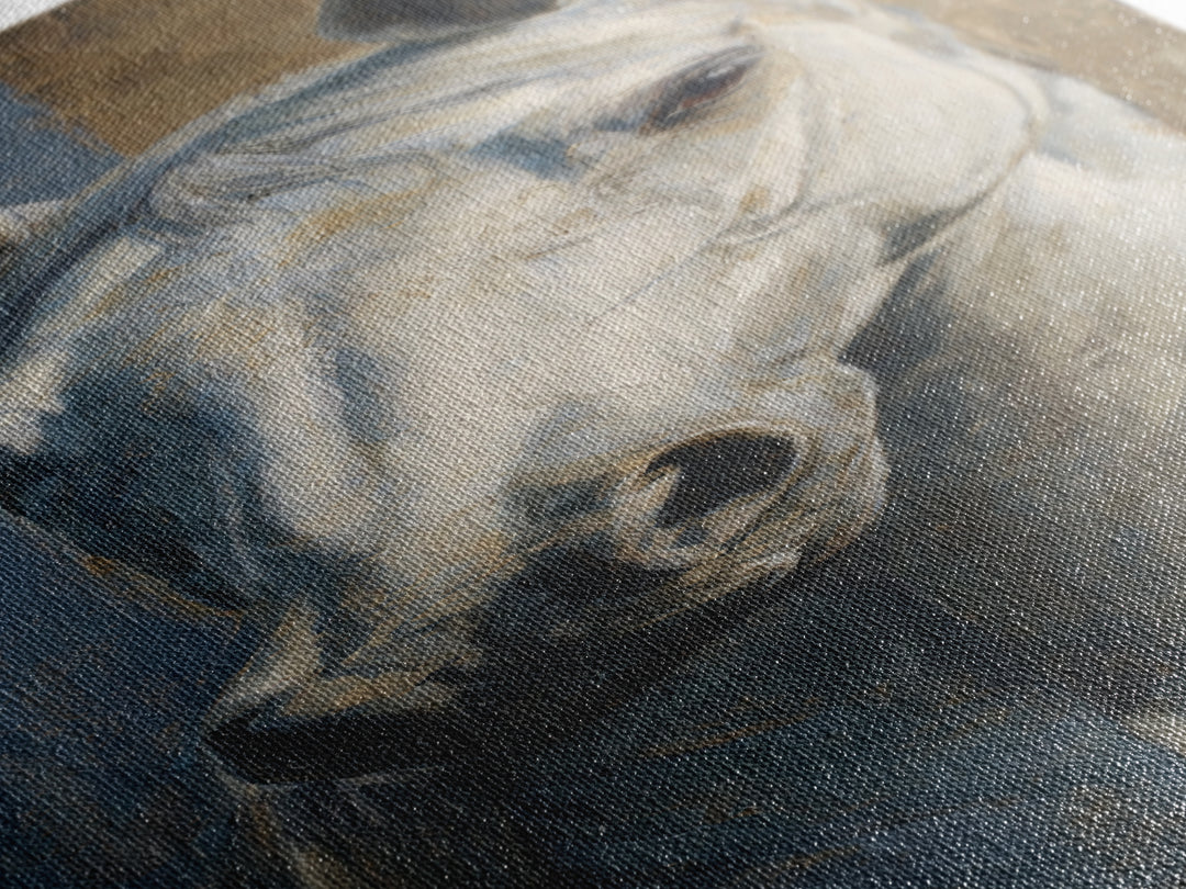 Neutral Horse Portrait Framed Canvas Print, Hotel Art, Mid Century Modern, Hotel Decor, Oil Painting, Boutique, Coastal Decor, HOT-1x3-52
