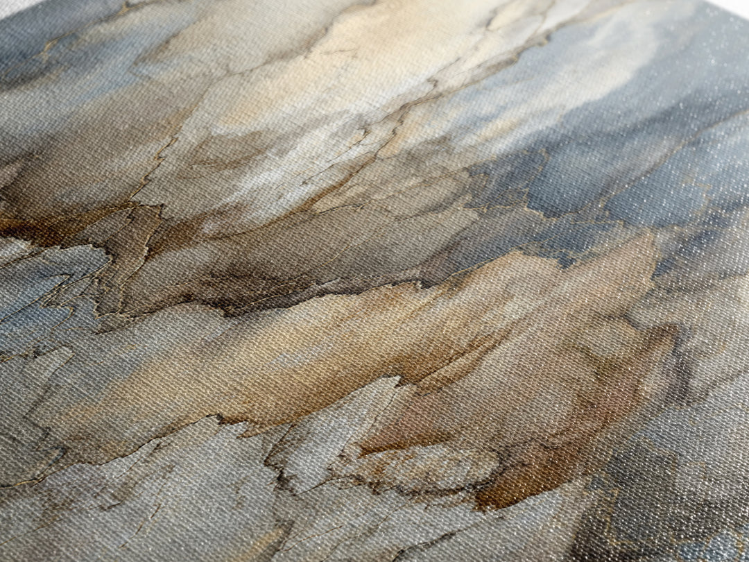 Abstract Marble Texture Canvas Print, Hotel Art, Coastal Wall Art, Hotel Decor, Boutique, Fine Art Print, Statement Artwork, HOT-1x3-55