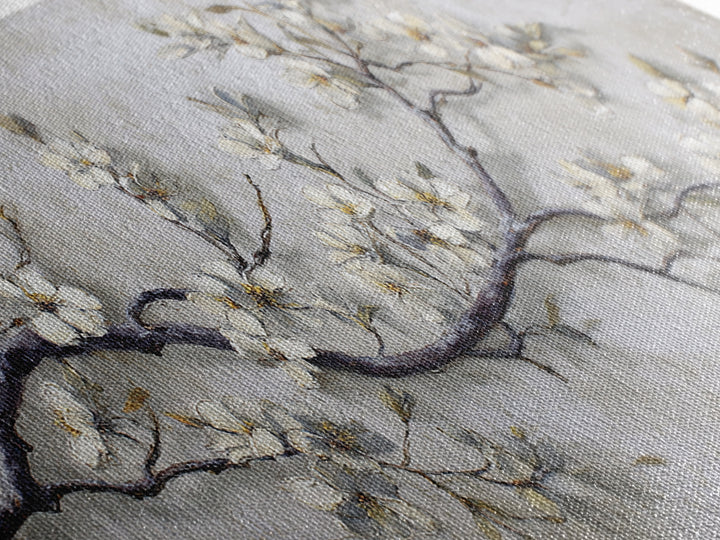 Elegant Botanical Branch on Ivory Ground Framed Canvas Print, Hotel Art, Art Print, Hotel Decor, Oil Painting, Boutique, HOT-2x1-25