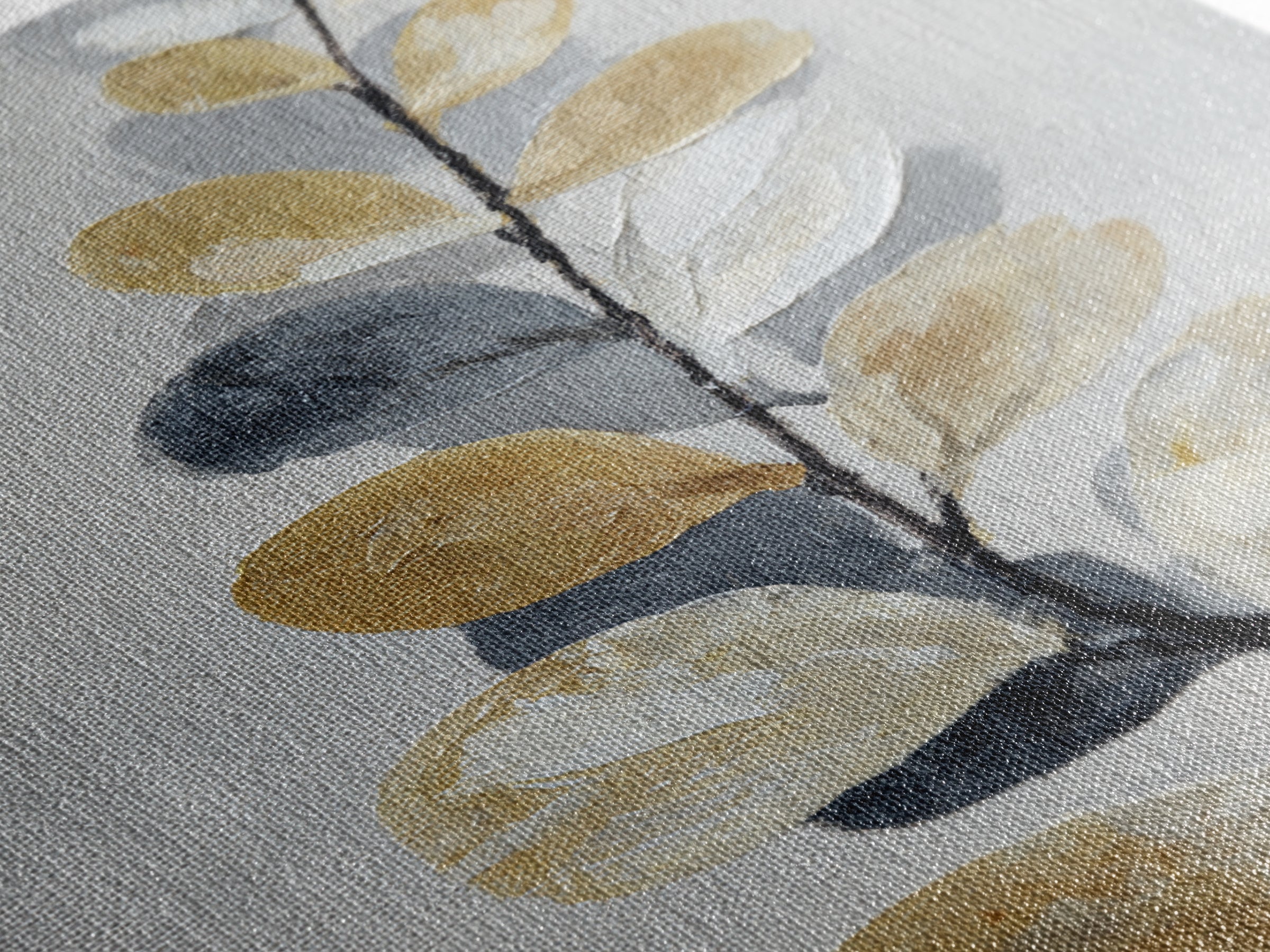 Elegant Botanical Branch on Ivory Ground Framed Canvas Print, Hotel Art, Large Wall Art, Hotel Decor, Fine Art, Boutique, HOT-2x3-13