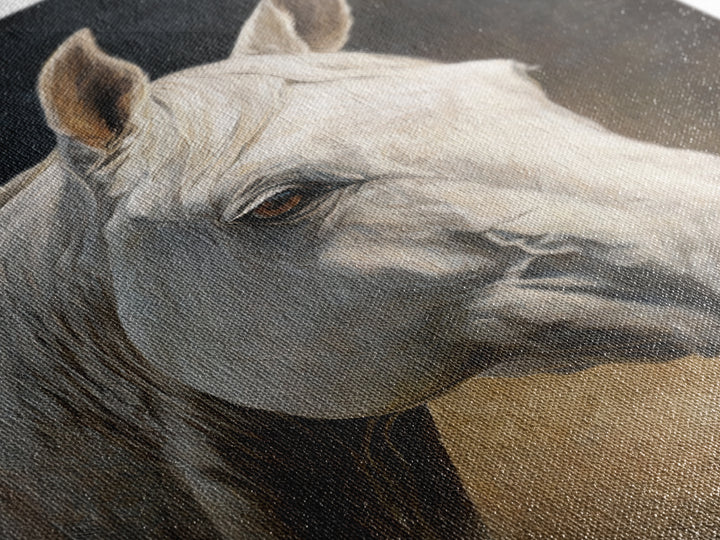 Neutral Horse Portrait Canvas Print, Hotel Art, Art Prints, Hotel Decor, Fine Art, Boutique, Modern Wall Art, Wall Sculpture, HOT-2x3-72