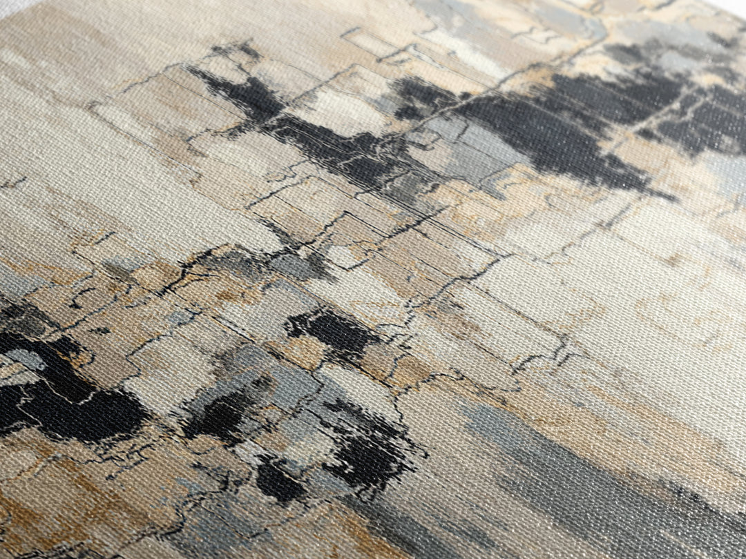 City Map Abstract Lines Without Readable Labels Canvas Print, Hotel Art, Wall Sculpture, Hotel Decor, Abstract Art, Boutique, HOT-3x1-16