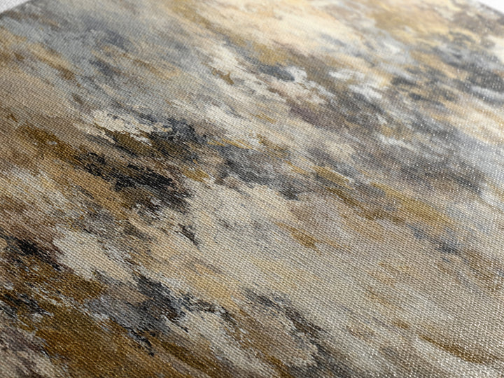 Gold Accented Abstract for Upscale Lobby Canvas Print, Hotel Art, Coastal Wall Art, Hotel Decor, Boutique, Fine Art Print, HOT-3x1-29