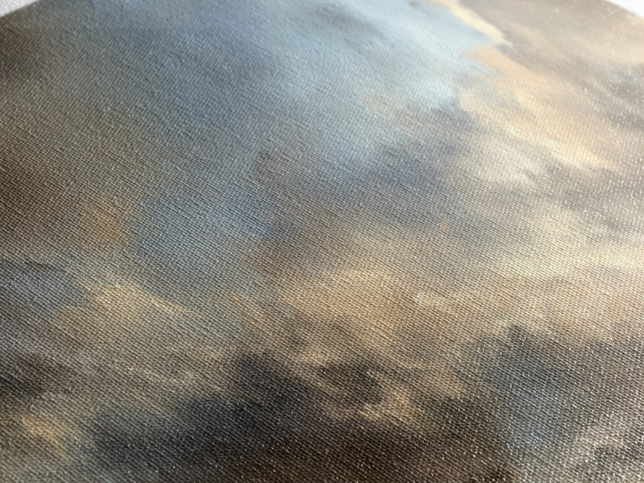 Large Cloudscape with Subtle Drama Canvas Print, Hotel Art, Coastal Decor, Hotel Decor, Fine Art, Boutique, Statement Artwork, HOT-3x1-33