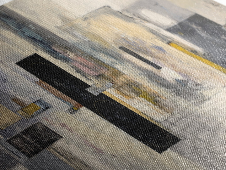 Sophisticated Neutral Abstract Canvas Print, Hotel Art, Beach House Decor, Hotel Decor, Abstract Art, Boutique, HOT-3x1-41
