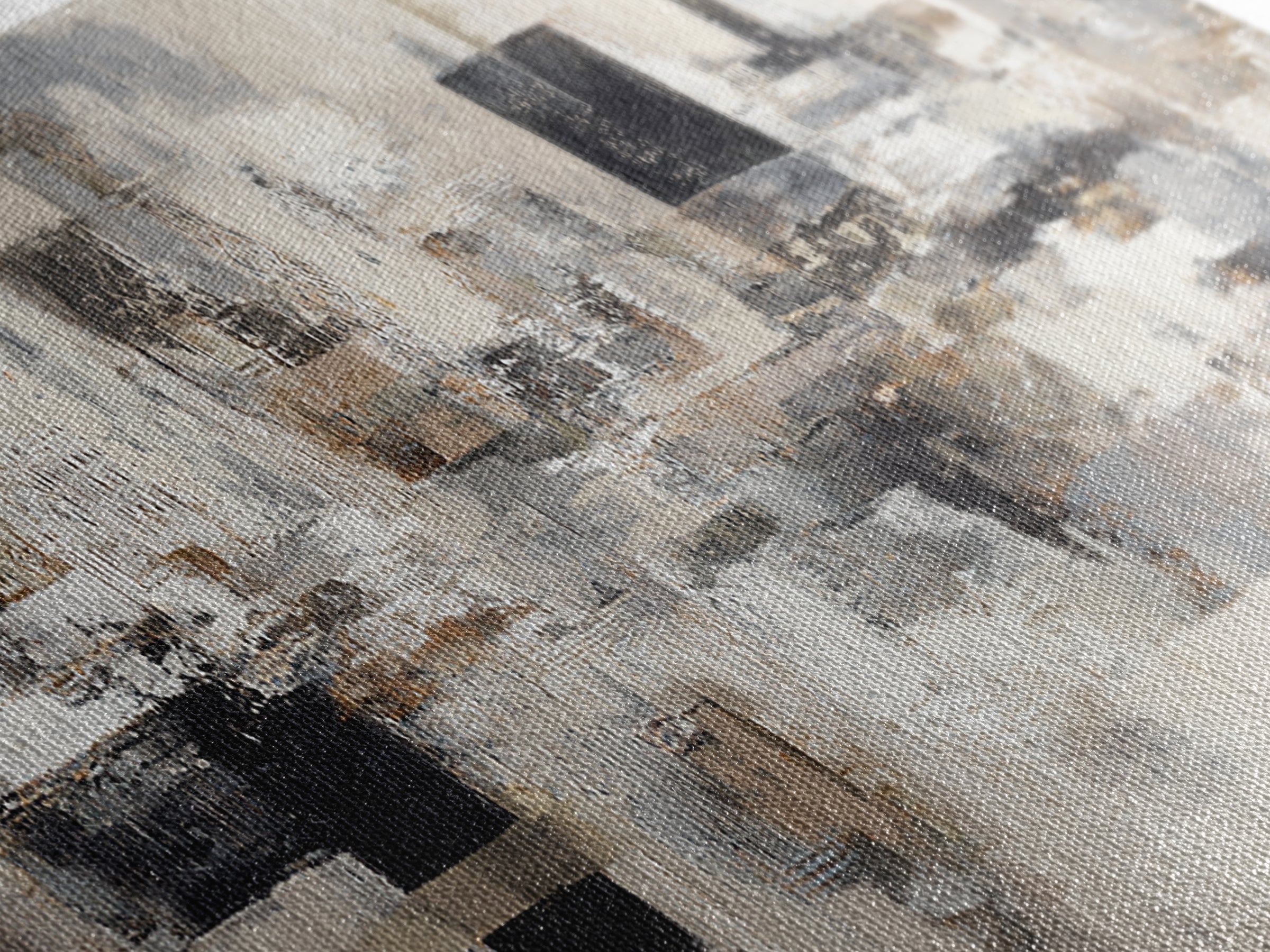 Sophisticated Neutral Abstract Framed Canvas Print, Hotel Art, Boho Decor, Hotel Decor, Fine Art, Boutique, Painting, HOT-3x1-89