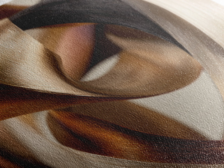 Hair Strands Turning into Abstract Ribbons Framed Canvas Print, Hair Salon Art, Salon Sign, Living Room Decor, Fine Art, Style, HSA-1x1-21