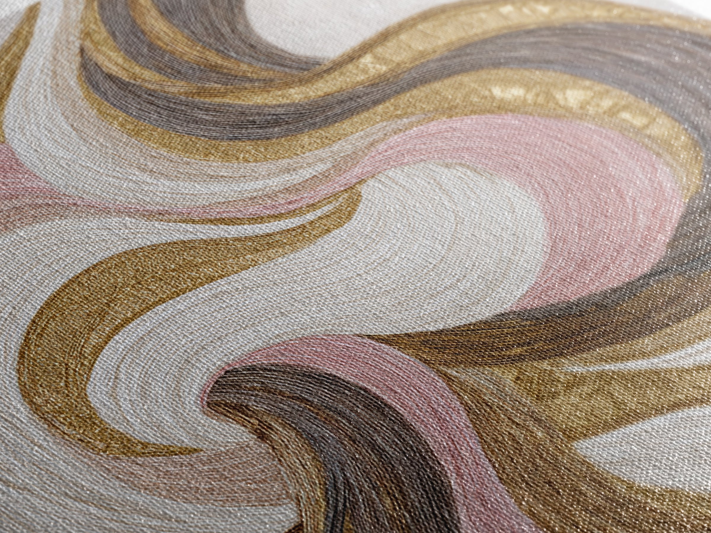 Abstract Hair Strands Forming Elegant Waves Framed Canvas Print, Hair Salon Art, African Art, Living Room Decor, Style, HSA-1x1-27