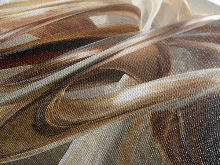 Hair Strands Turning into Abstract Ribbons Canvas Print, Hair Salon Art, Modern Decor, Living Room Decor, Fine Art, Style, HSA-1x3-57