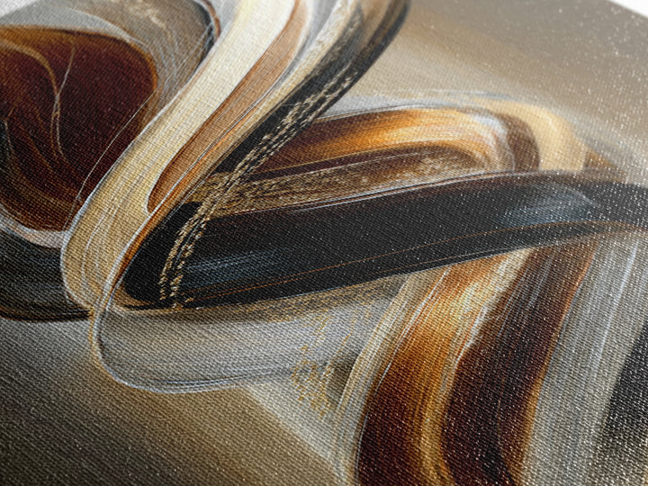 Hair Strands Turning into Abstract Ribbons Canvas Print, Hair Salon Art, Minimalist Wall Art, Living Room Decor, Abstract Art, HSA-1x3-81
