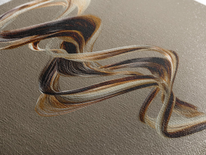 Hair Strands Turning into Abstract Ribbons Canvas Print, Hair Salon Art, Gallery Decor, Living Room Decor, Abstract Art, Style, HSA-1x3-9
