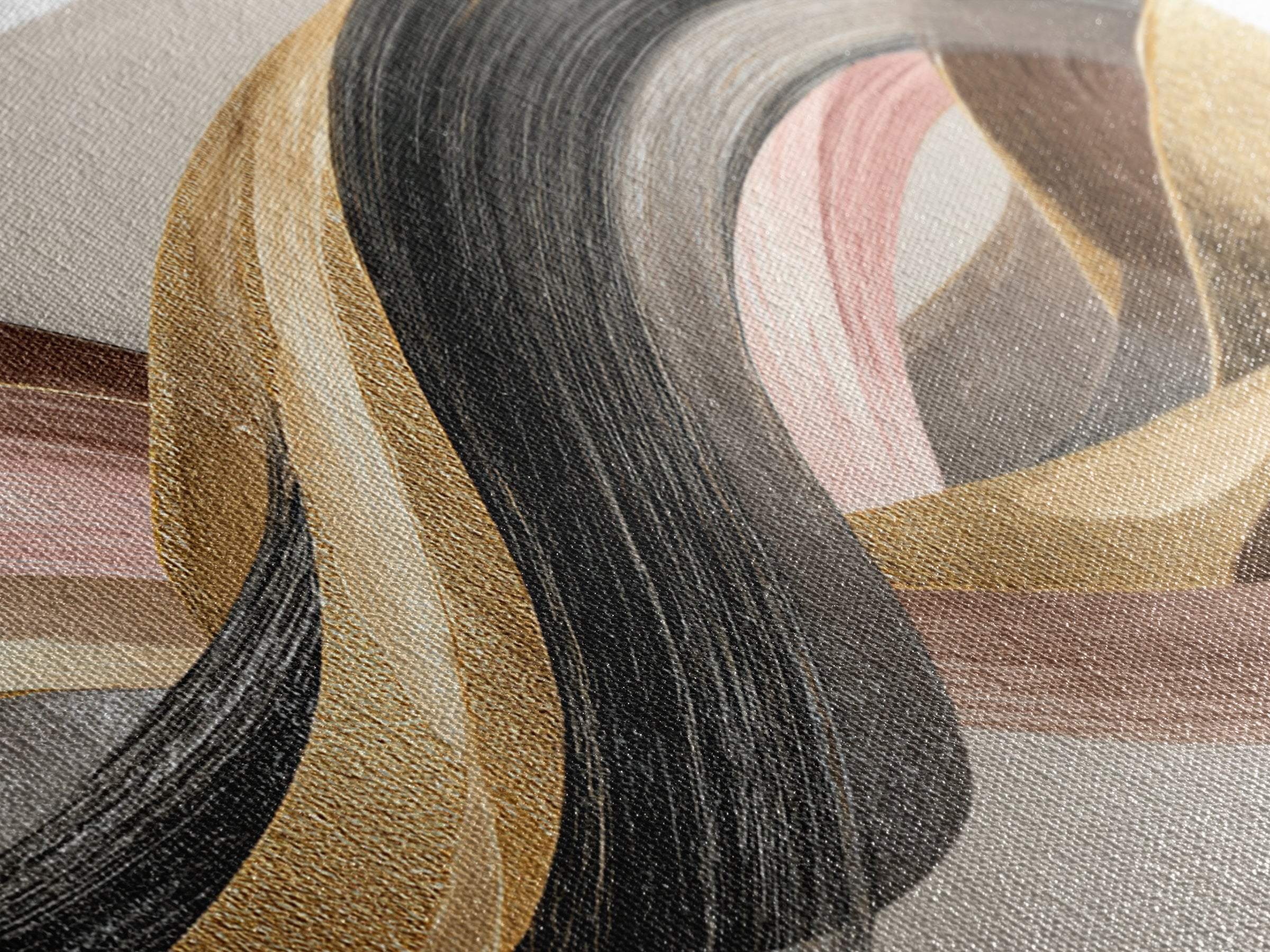 Hair Strands Turning into Abstract Ribbons Canvas Print, Hair Salon Art, Living Room Decor, Abstract Art, Style, HSA-2x1-17