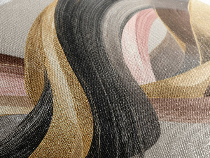 Hair Strands Turning into Abstract Ribbons Canvas Print, Hair Salon Art, Living Room Decor, Abstract Art, Style, HSA-2x1-17
