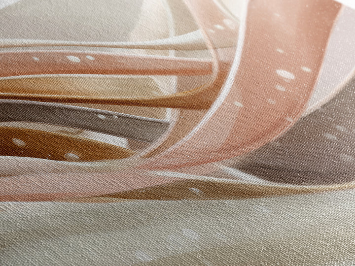 Hair Strands Turning into Abstract Ribbons Canvas Print, Hair Salon Art, Living Room Decor, Abstract Art, Style, HSA-2x1-41