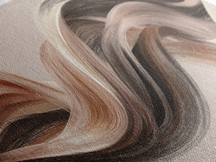 Abstract Hair Strands Forming Elegant Waves Canvas Print, Hair Salon Art, Modern Art, Living Room Decor, Abstract Art, Style, HSA-2x1-47