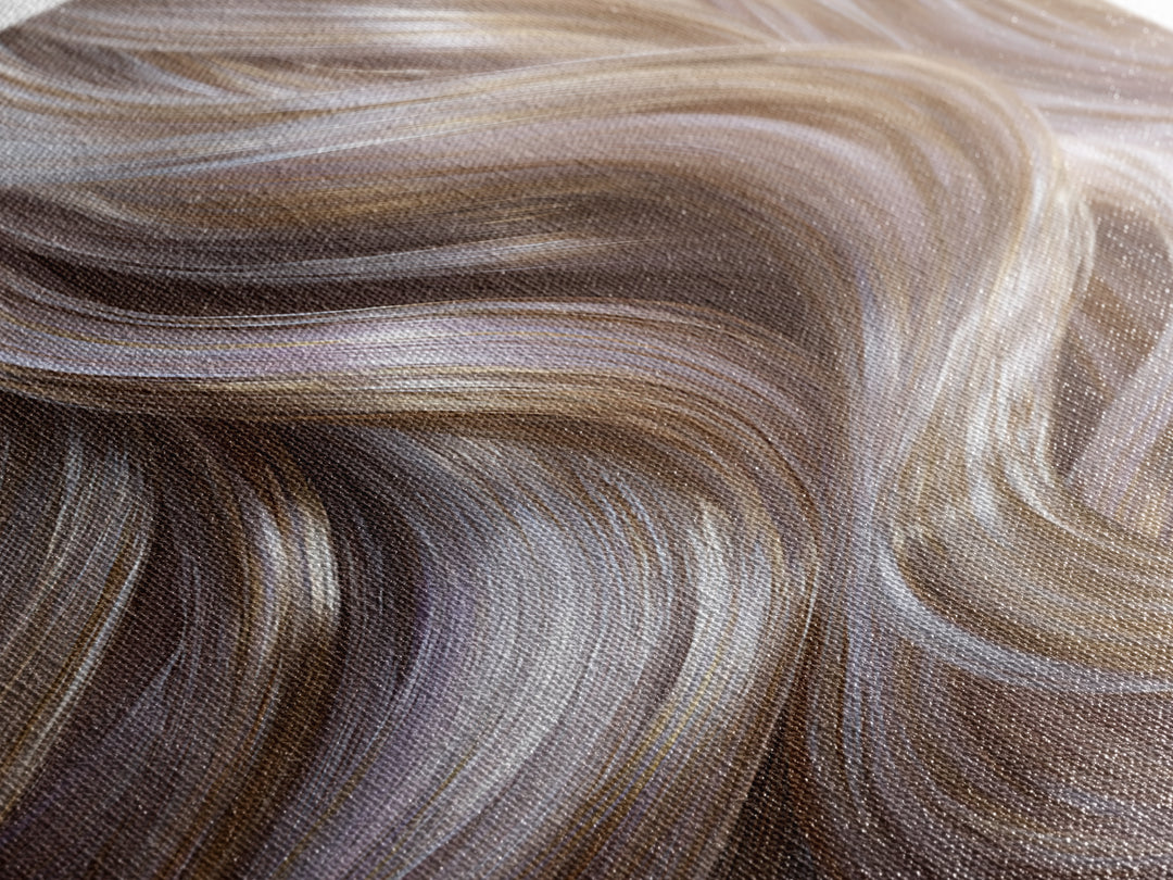 Abstract Hair Strands Forming Elegant Waves Framed Canvas Print, Hair Salon Art, Living Room Decor, Abstract Art, Style, HSA-2x3-59