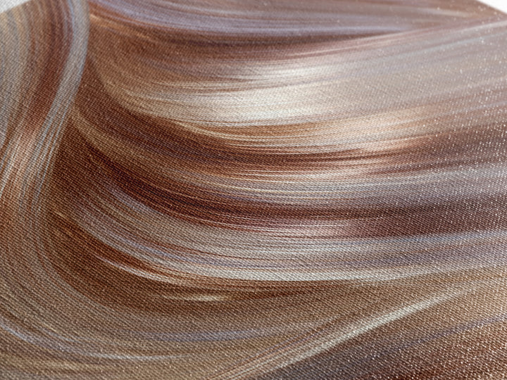 Abstract Hair Strands Forming Elegant Waves Framed Canvas Print, Hair Salon Art, Black Art Prints, Living Room Decor, Style, HSA-2x3-83