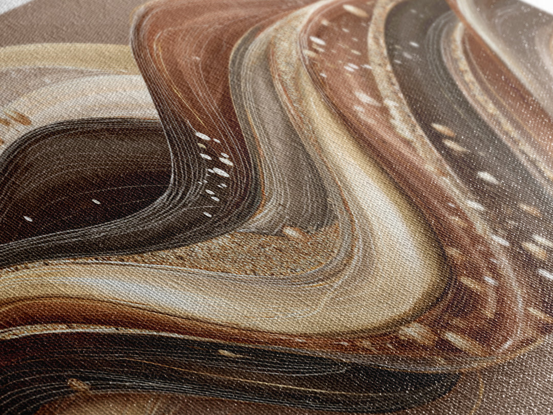 Hair Strands Turning into Abstract Ribbons Canvas Print, Hair Salon Art, Black Wall Art, Living Room Decor, Fine Art, Style, HSA-3x1-13