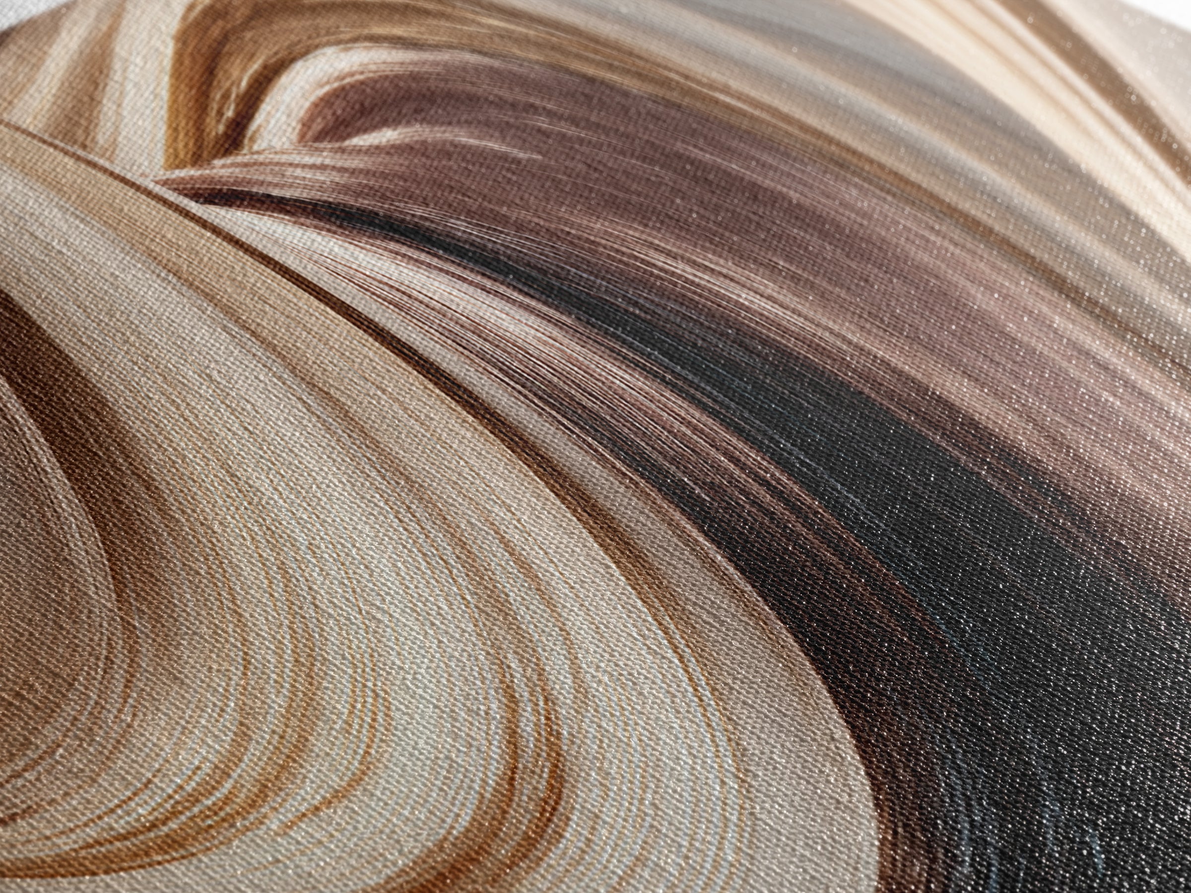 Abstract Hair Strands Forming Elegant Waves Canvas Print, Hair Salon Art, Fine Art Print, Living Room Decor, Abstract Art, HSA-3x1-19
