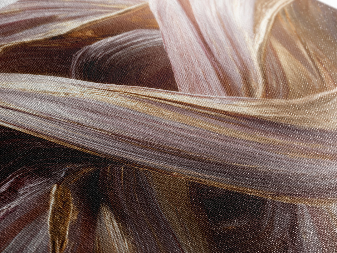 Hair Strands Turning into Abstract Ribbons Canvas Print, Hair Salon Art, Black Woman Wall Art, Living Room Decor, Abstract Art, HSA-3x1-61
