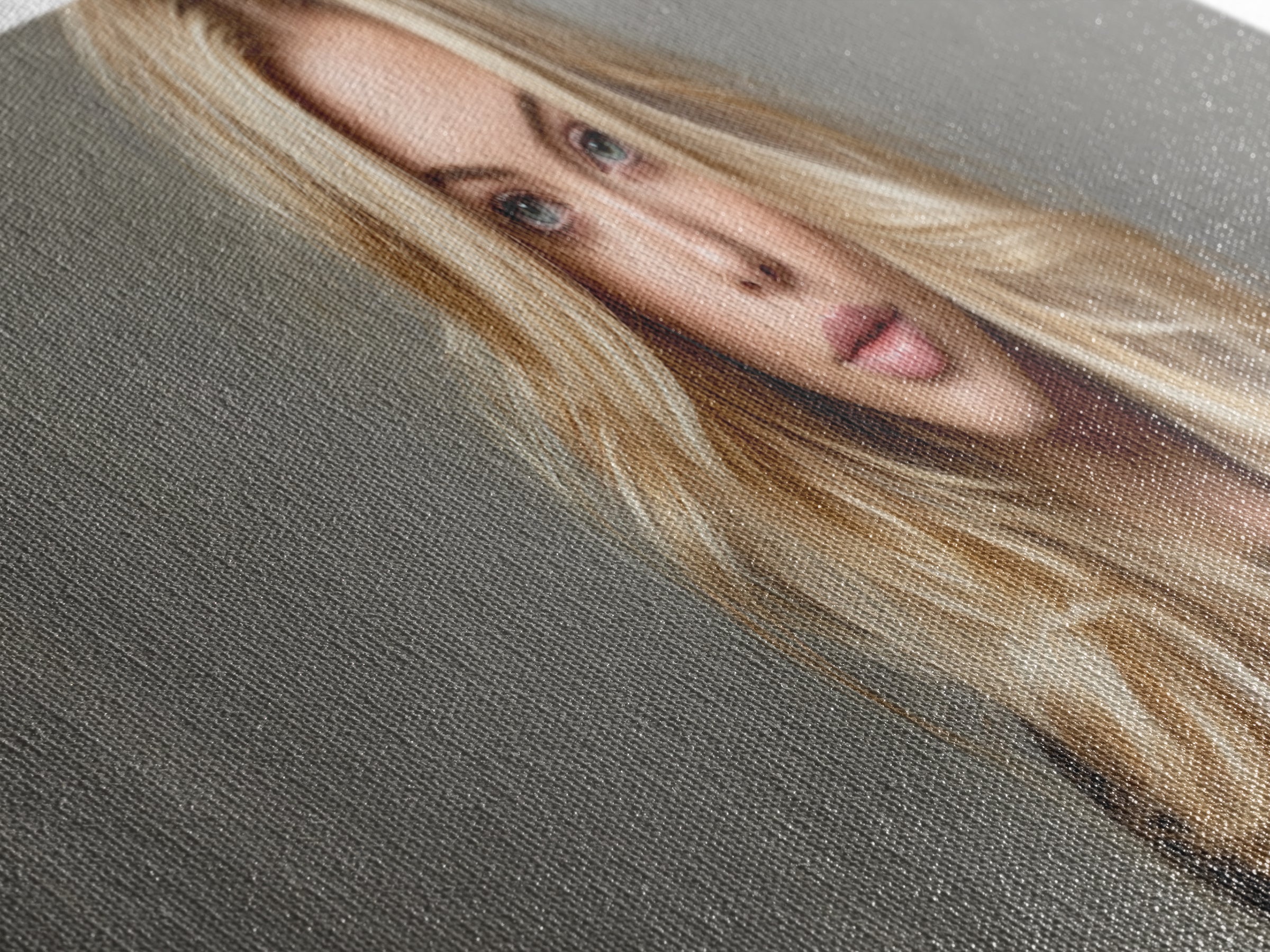 Blonde Waves Painted Canvas Print, Hair Salon Art, Afrocentric Art, Living Room Decor, Fine Art, Style, Statement Artwork, HSA-3x1-8