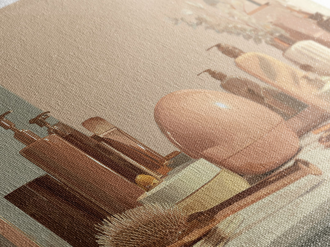 Rose Gold Salon Tool Still Life Canvas Print, Hair Salon Art, African American Art, Living Room Decor, Fine Art, Style, HSA-3x2-42
