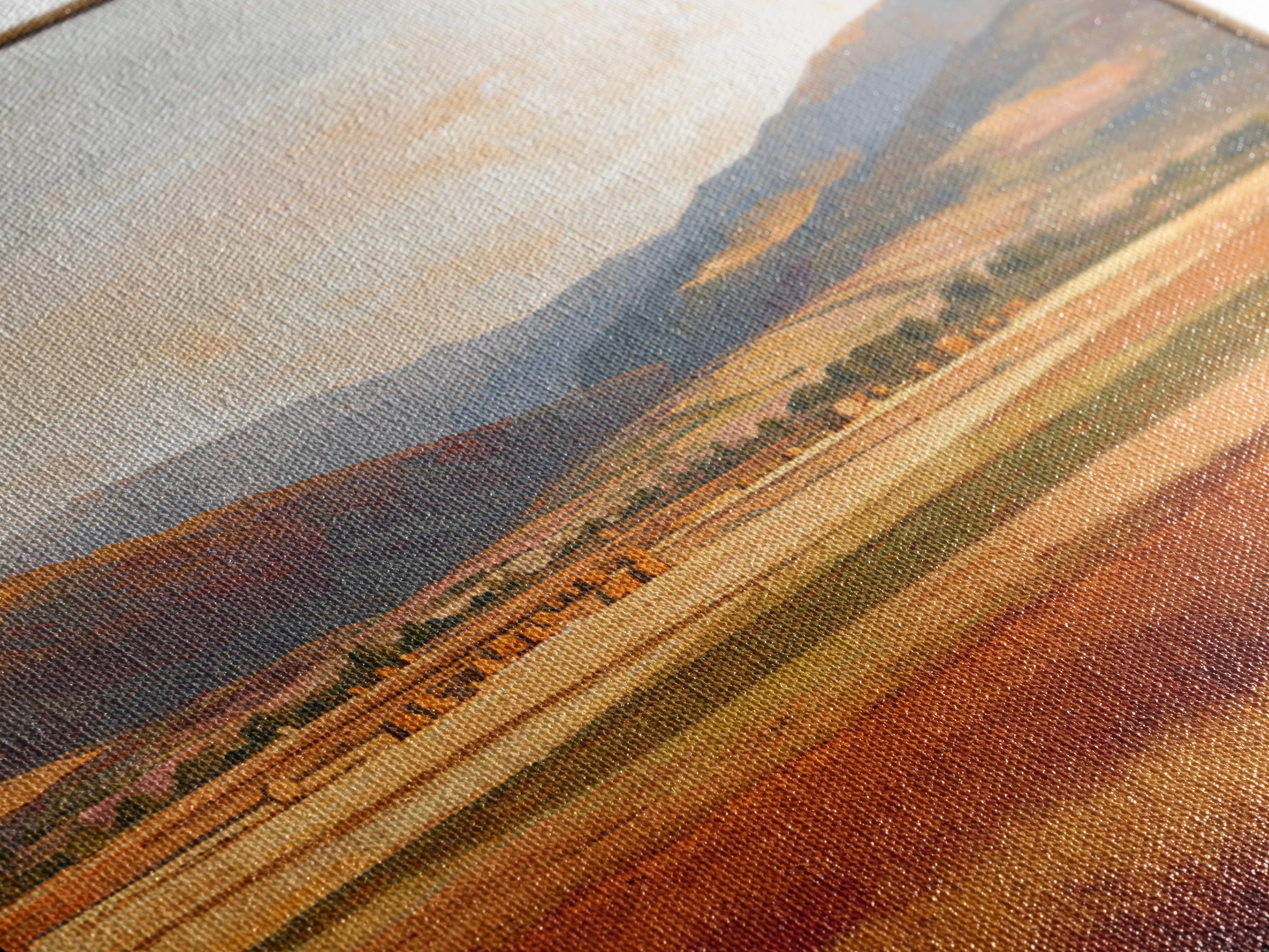Haystacks Glowing at Golden Hour Canvas Print, Impressionist Art, Gallery Wall Art, Living Room Decor, Fine Art, Impression, IMP-1x1-76