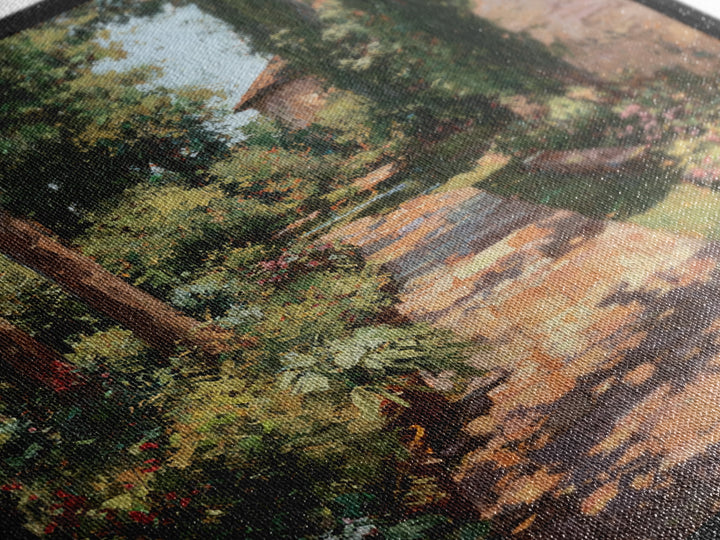 Garden Path Covered Canvas Print, Impressionist Art, Textured Painting, Living Room Decor, Fine Art, Impression, Original Art, IMP-1x1-98