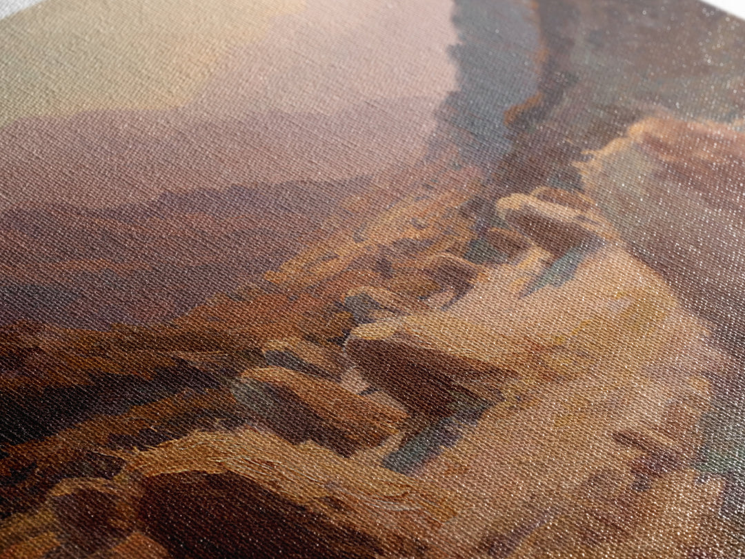 Haystacks Glowing at Golden Hour Canvas Print, Impressionist Art, Art Print, Living Room Decor, Fine Art, Impression, IMP-2x1-48