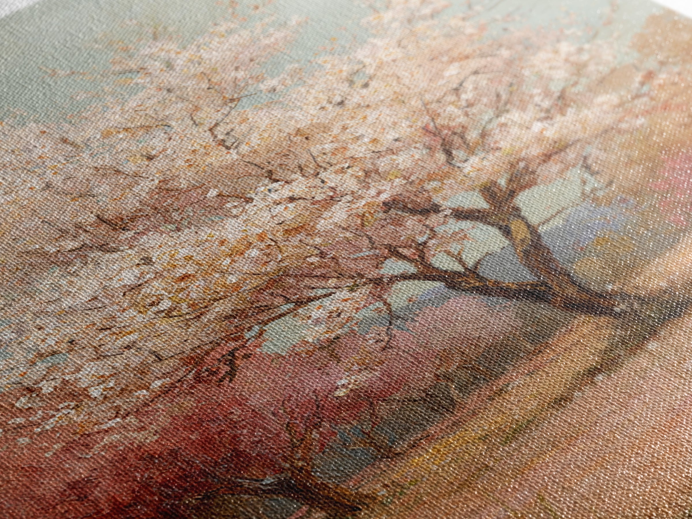Spring Orchard with Blossoming Trees Canvas Print, Impressionist Art, Wall Art, Living Room Decor, Oil Painting, Impression, IMP-2x3-14