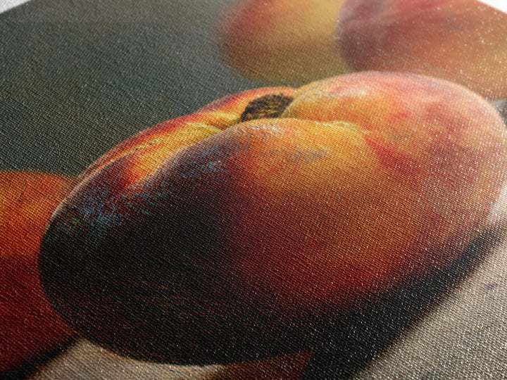 Still Life of Peaches Canvas Print, Impressionist Art, Wall Decor, Living Room Decor, Fine Art, Impression, Horizontal Wall Art, IMP-2x3-31